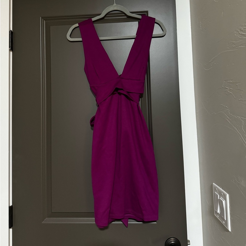 NWT Lulus Purple Wrap Tie Cocktail Dress